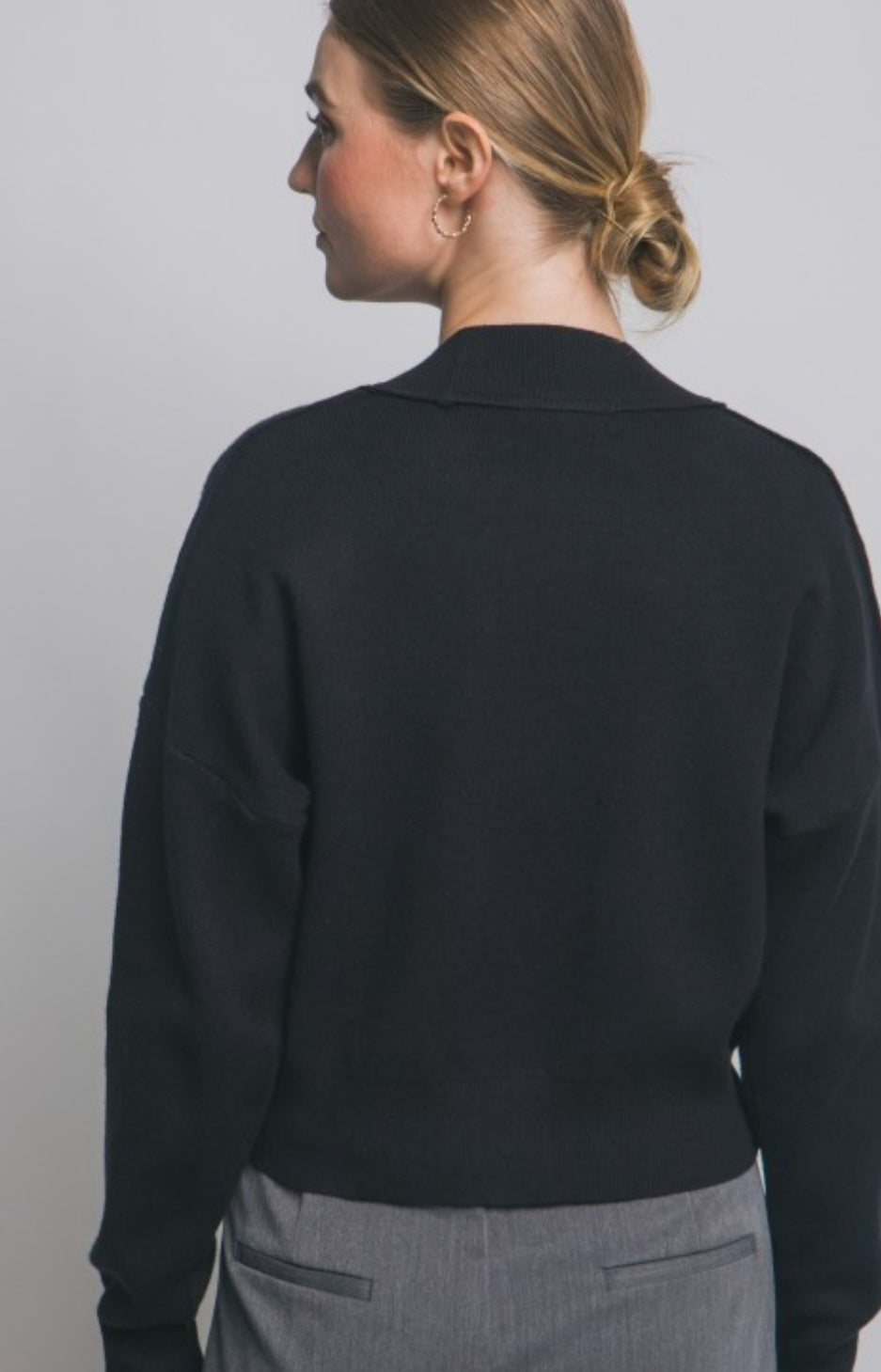 Black Gold Button Cardigan