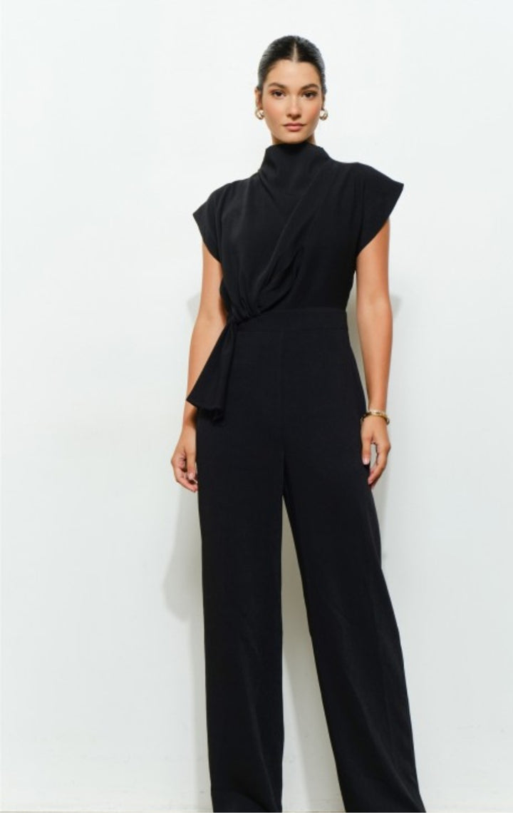 Black High Neck Jumpsuit