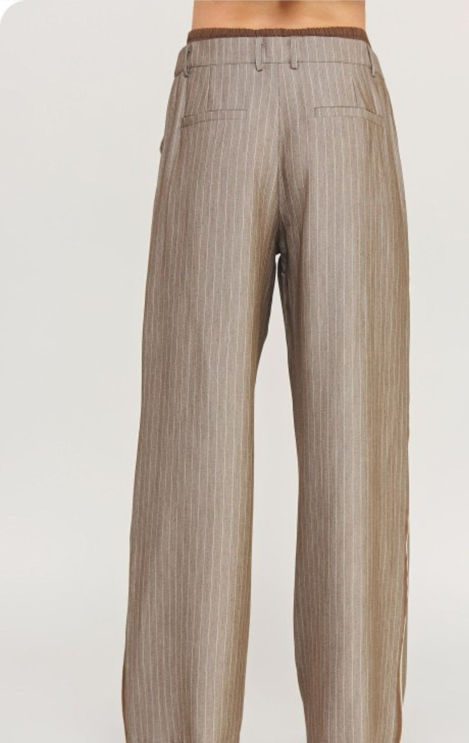 Khaki Stripe Side Pants