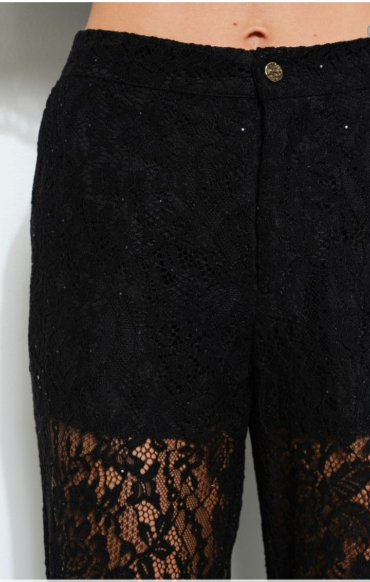 Black Lace Pants
