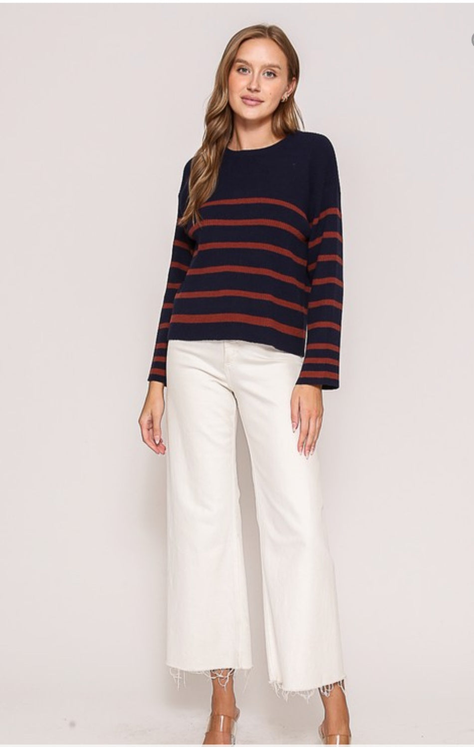 Navy/Brown Stripe Sweater