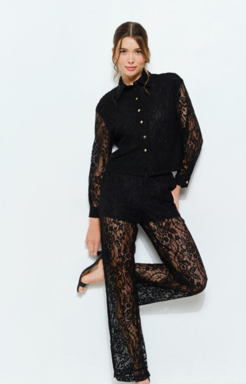 Black Lace Pants