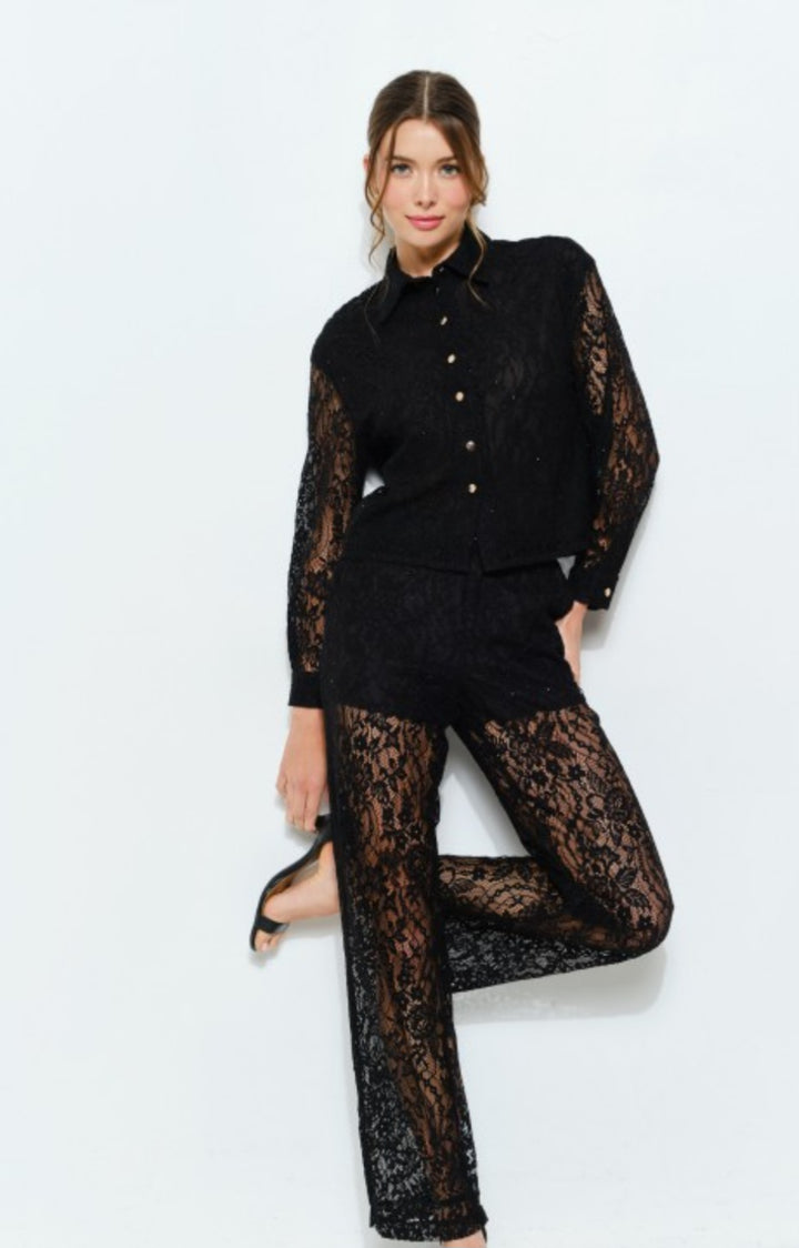 Black Lace Pants