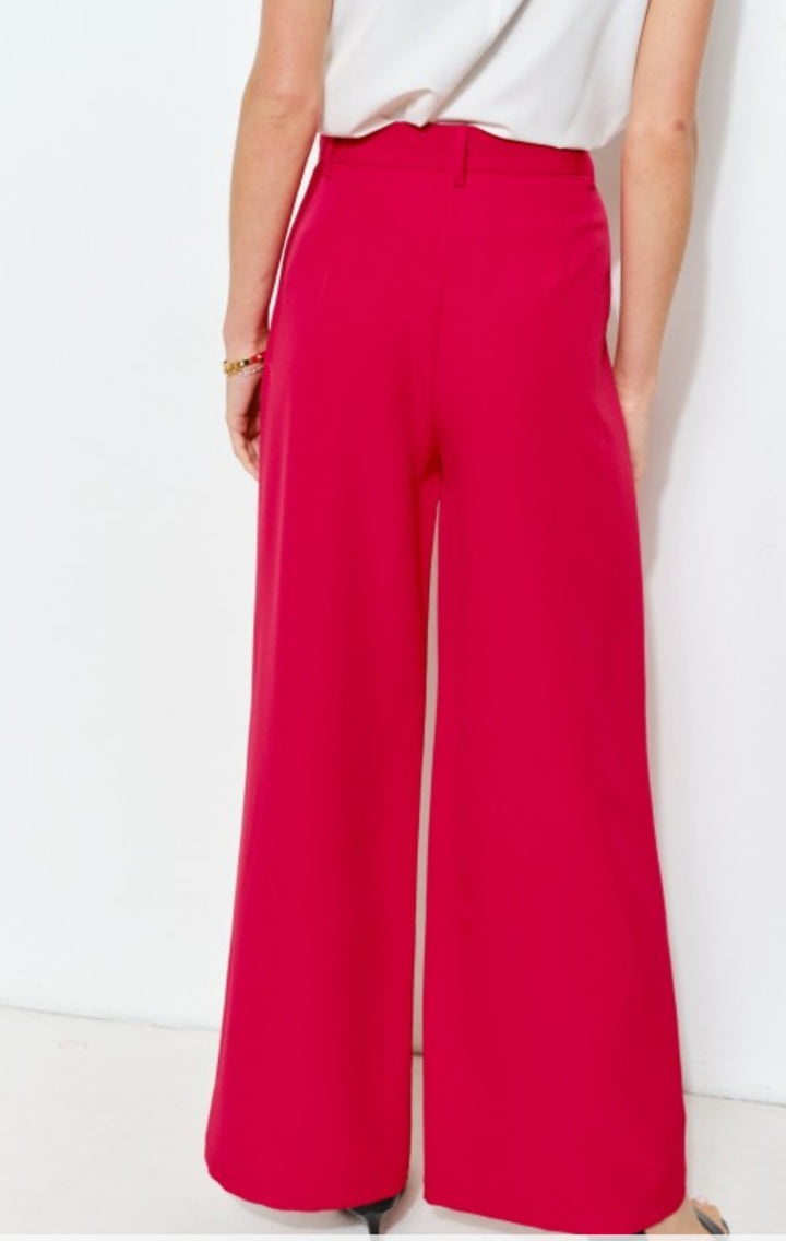 Red Pleated Pants